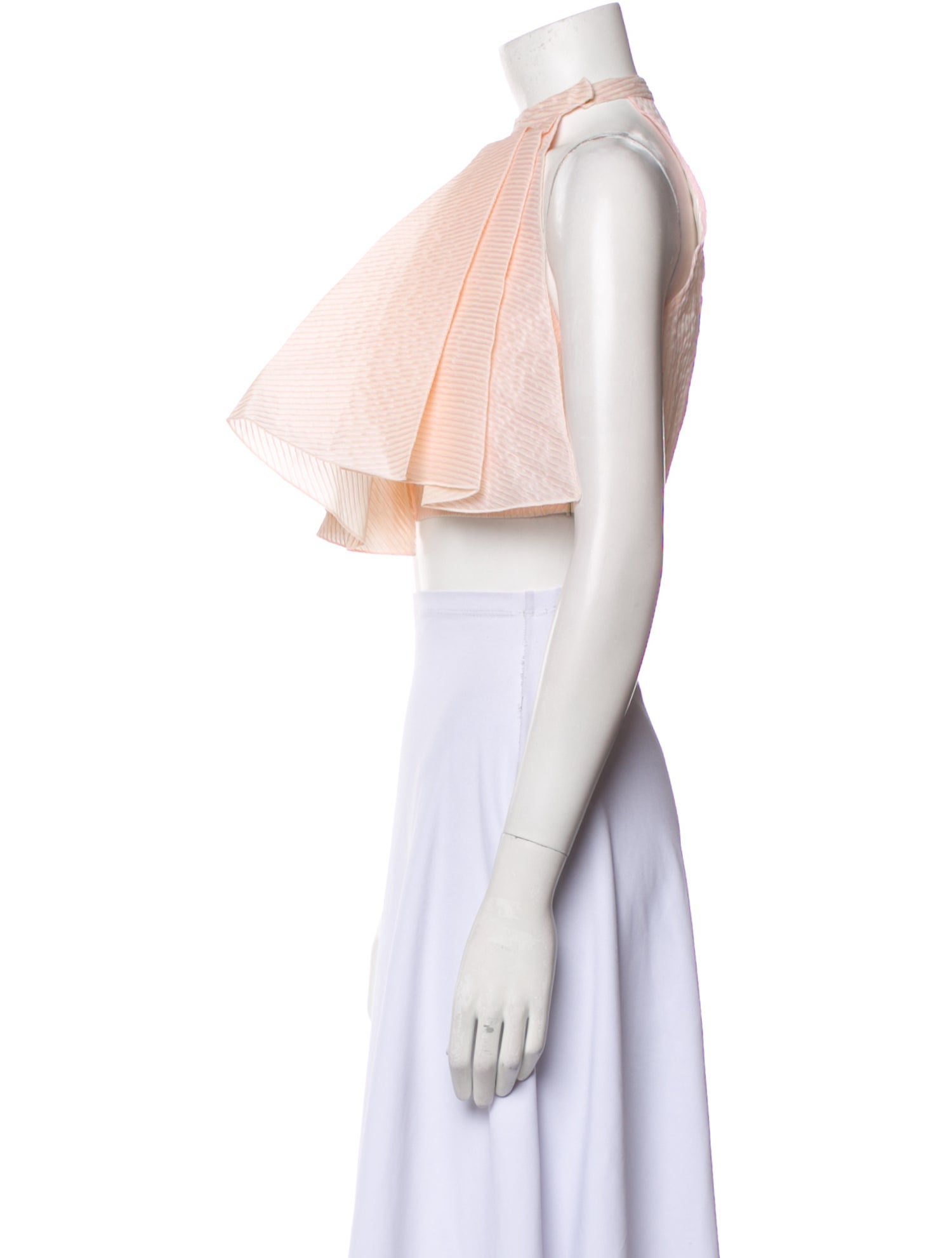 Vika Gazinskaya Silk Halterneck Crop Top