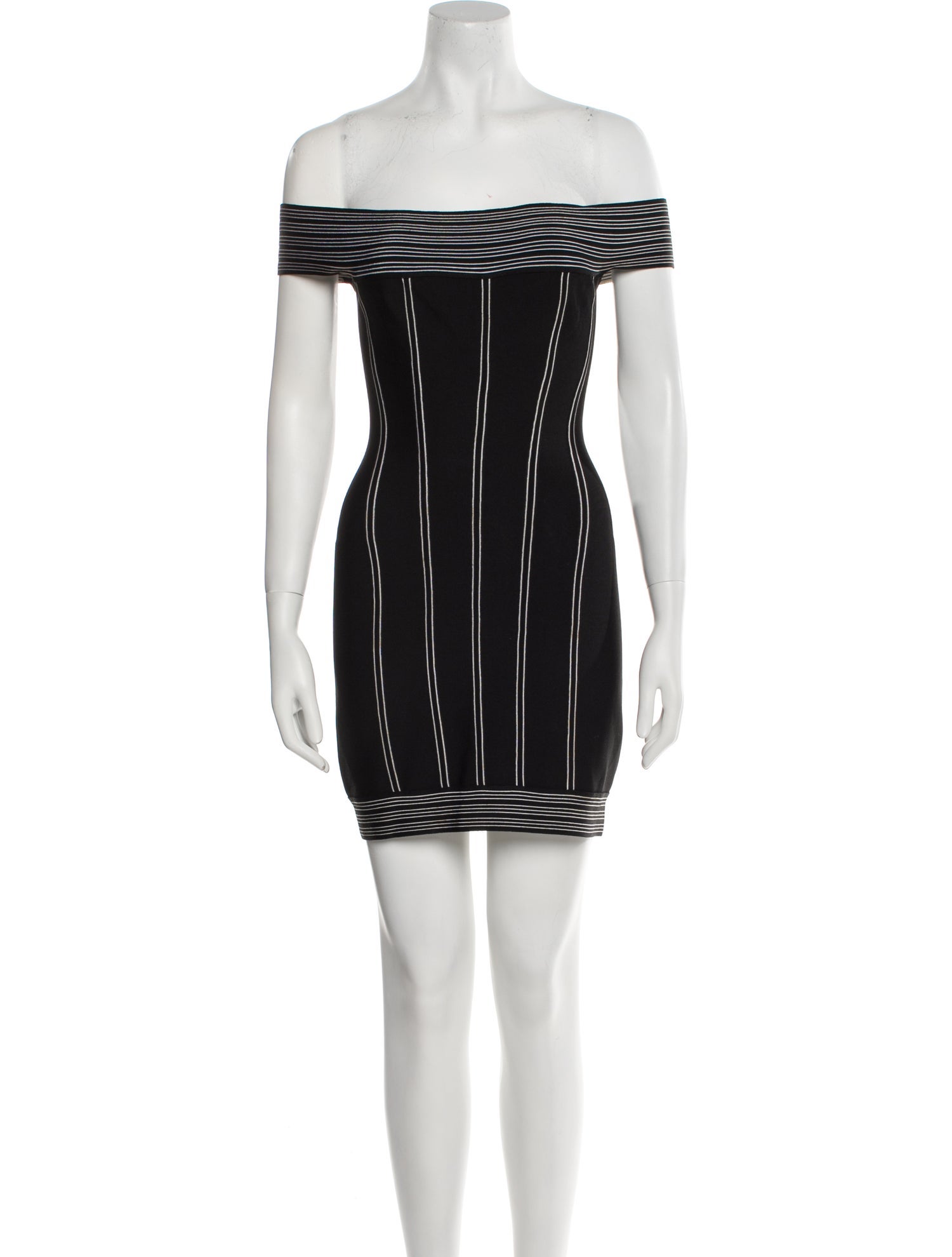 Herve L. Leroux Striped Mini Dress