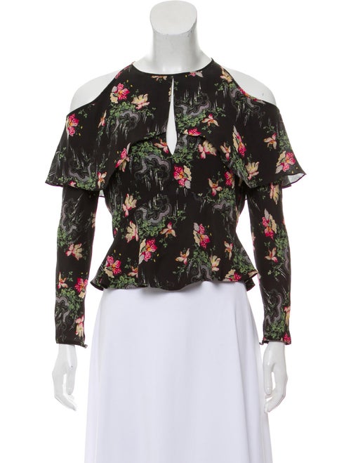 Vilshenko Silk Keyhole Top Black