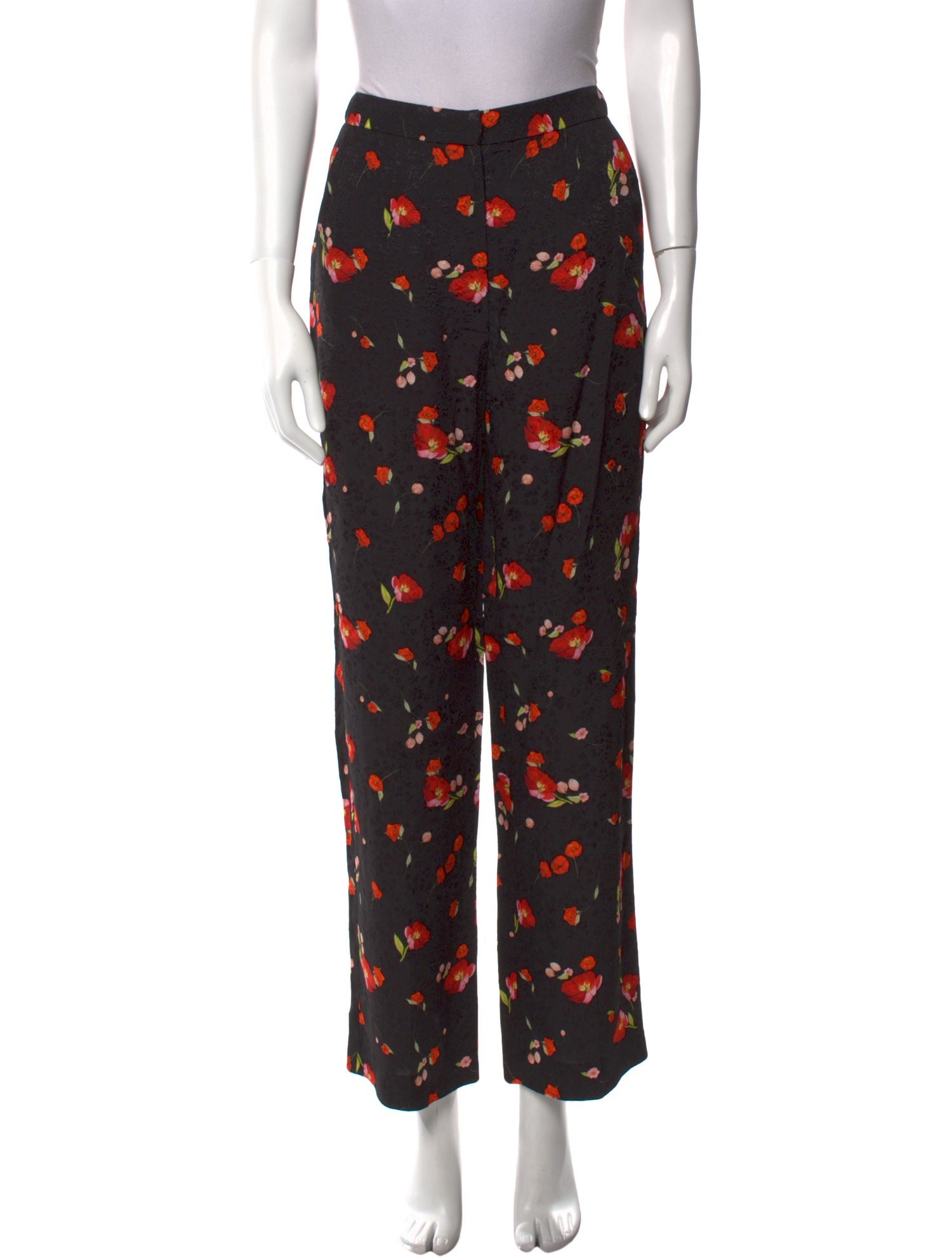Vilshenko Floral Print Straight Leg Pants