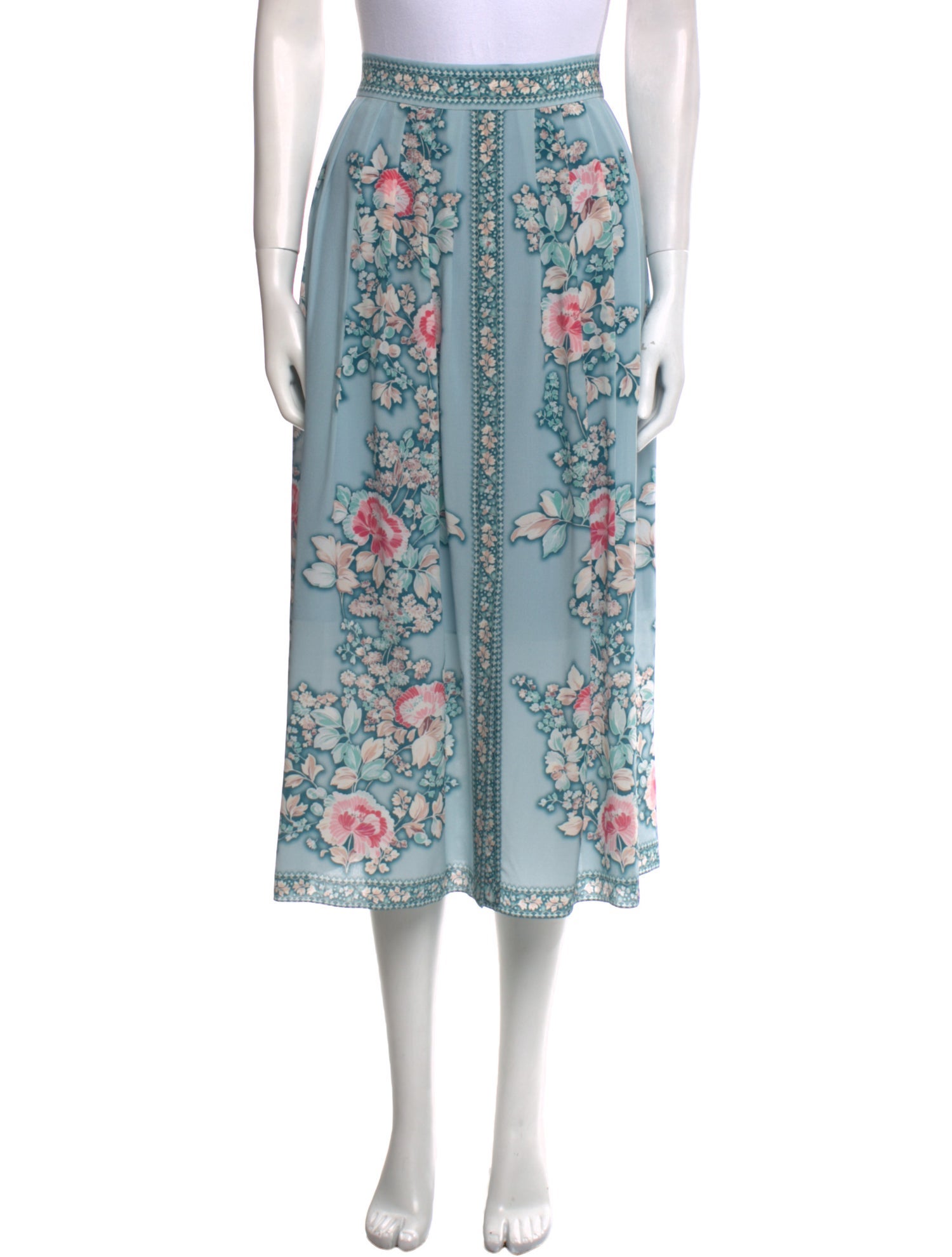 Vilshenko Silk Midi Length Skirt