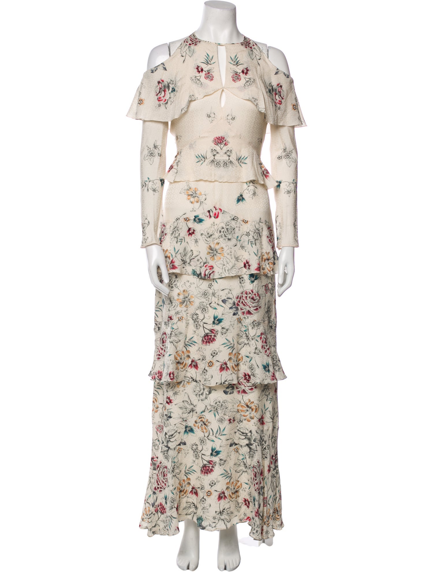 Vilshenko Floral Print Long Dress