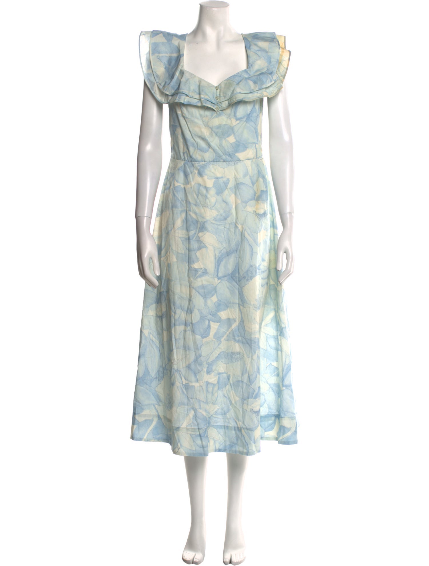 Vilshenko Floral Print Long Dress