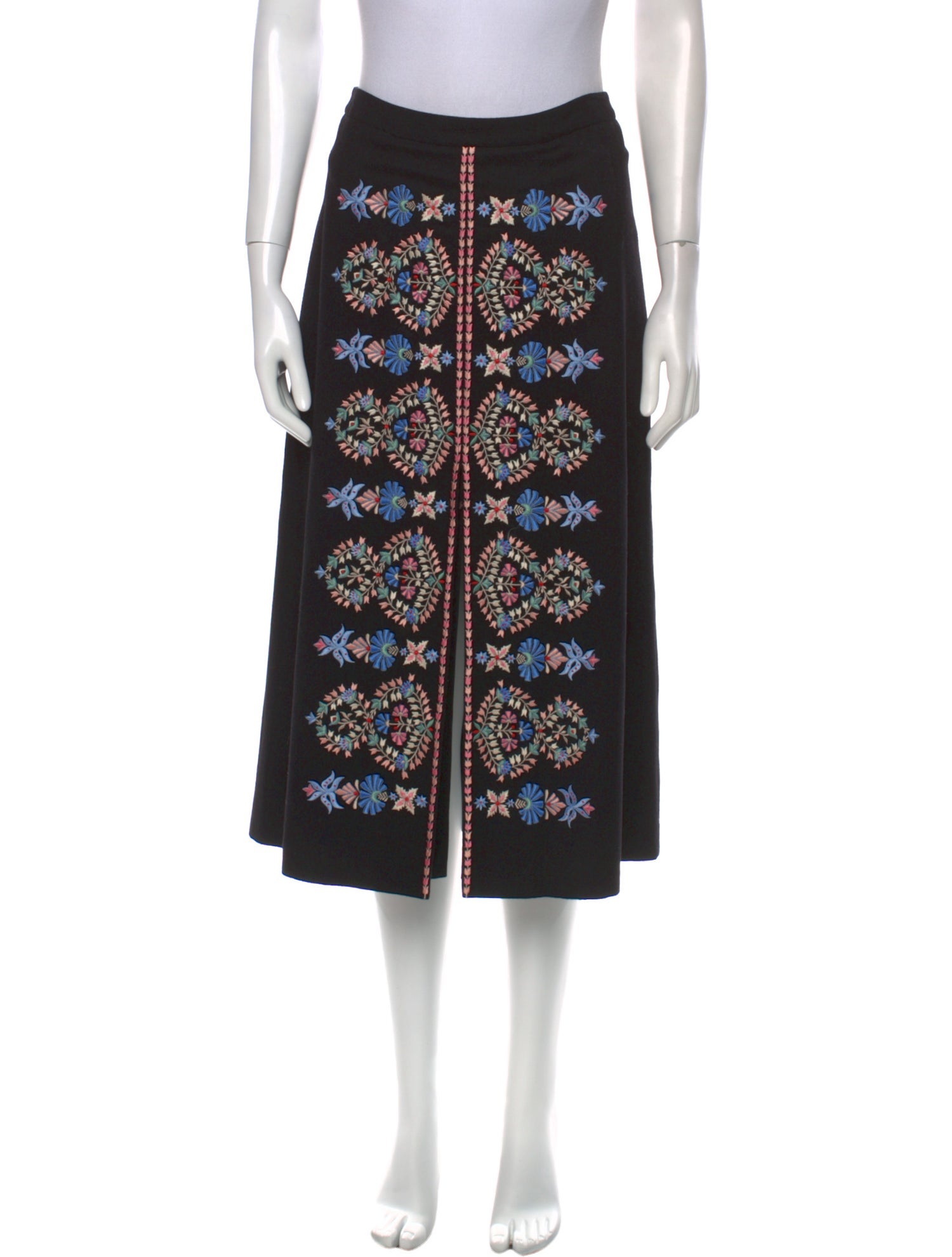 Vilshenko Virgin Wool Midi Length Skirt