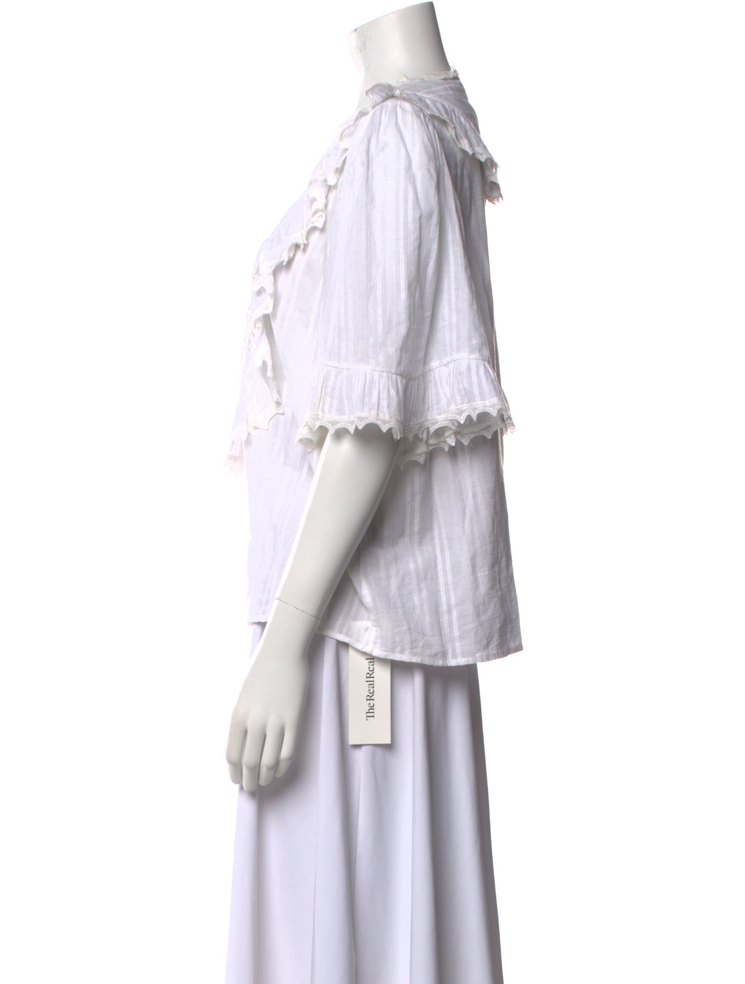 Vilshenko V-Neck Three-Quarter Sleeve Top