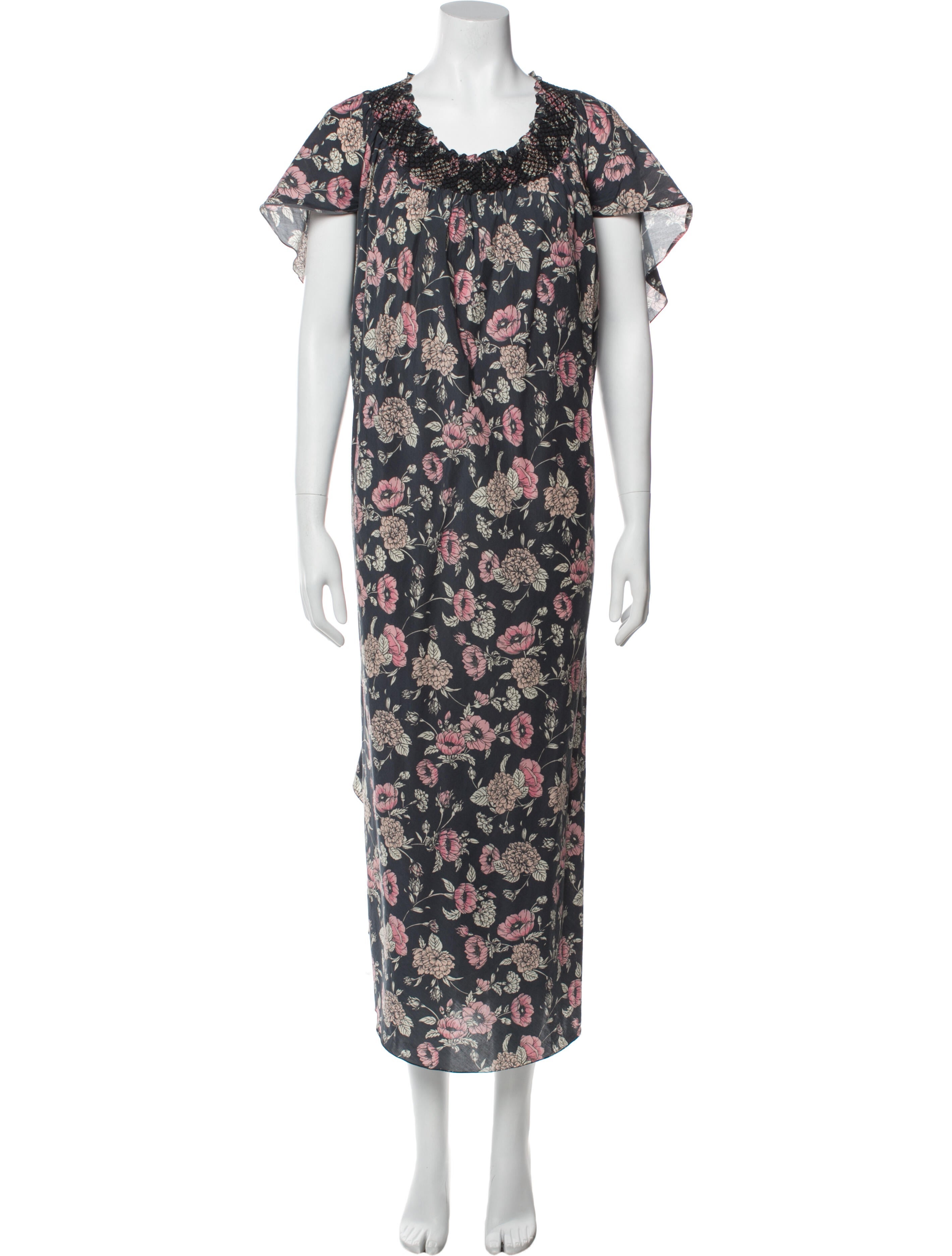 Vilshenko Floral Print Long Dress