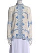 Vilshenko Silk Printed Button-Up Top
