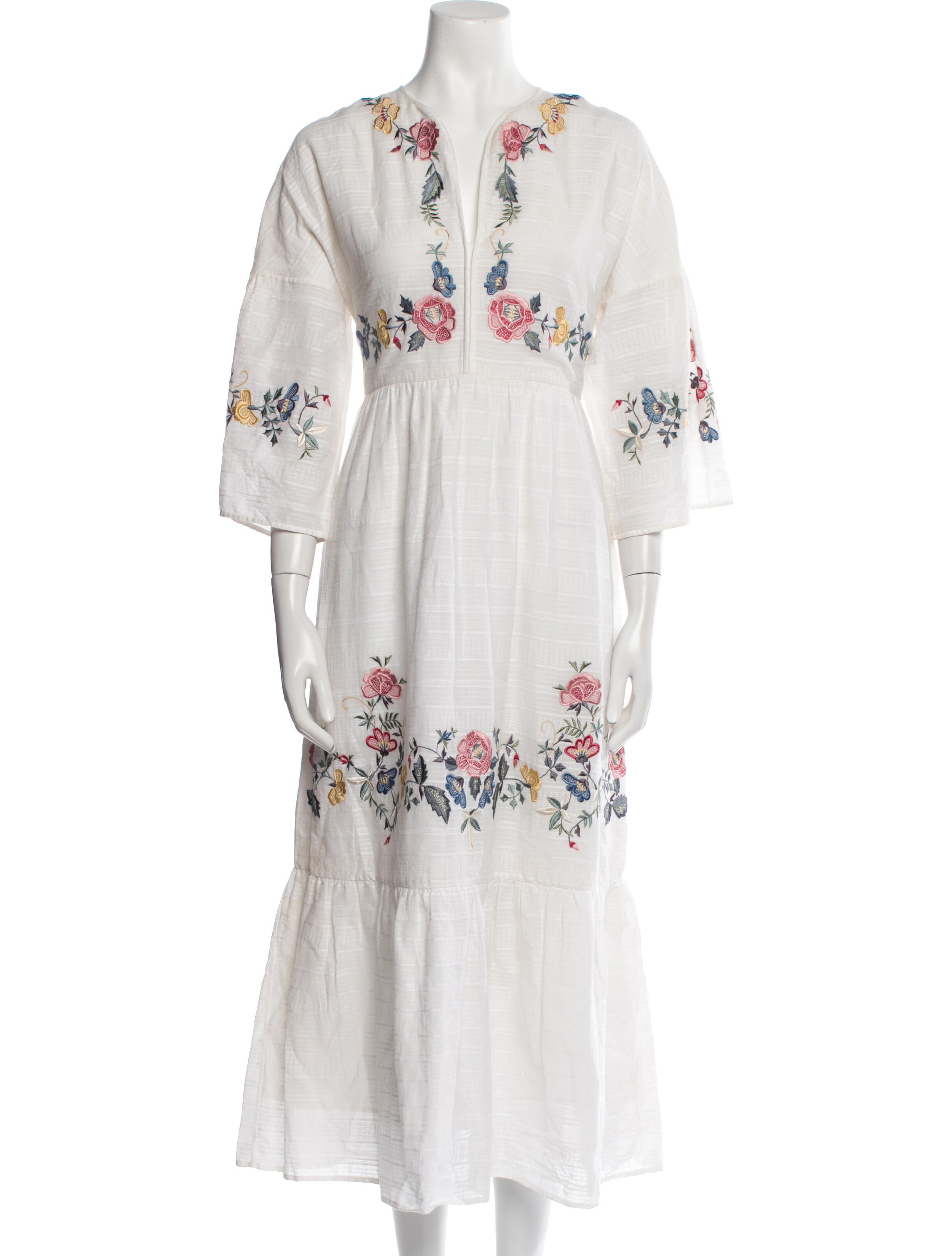 Vilshenko Floral Print Long Dress