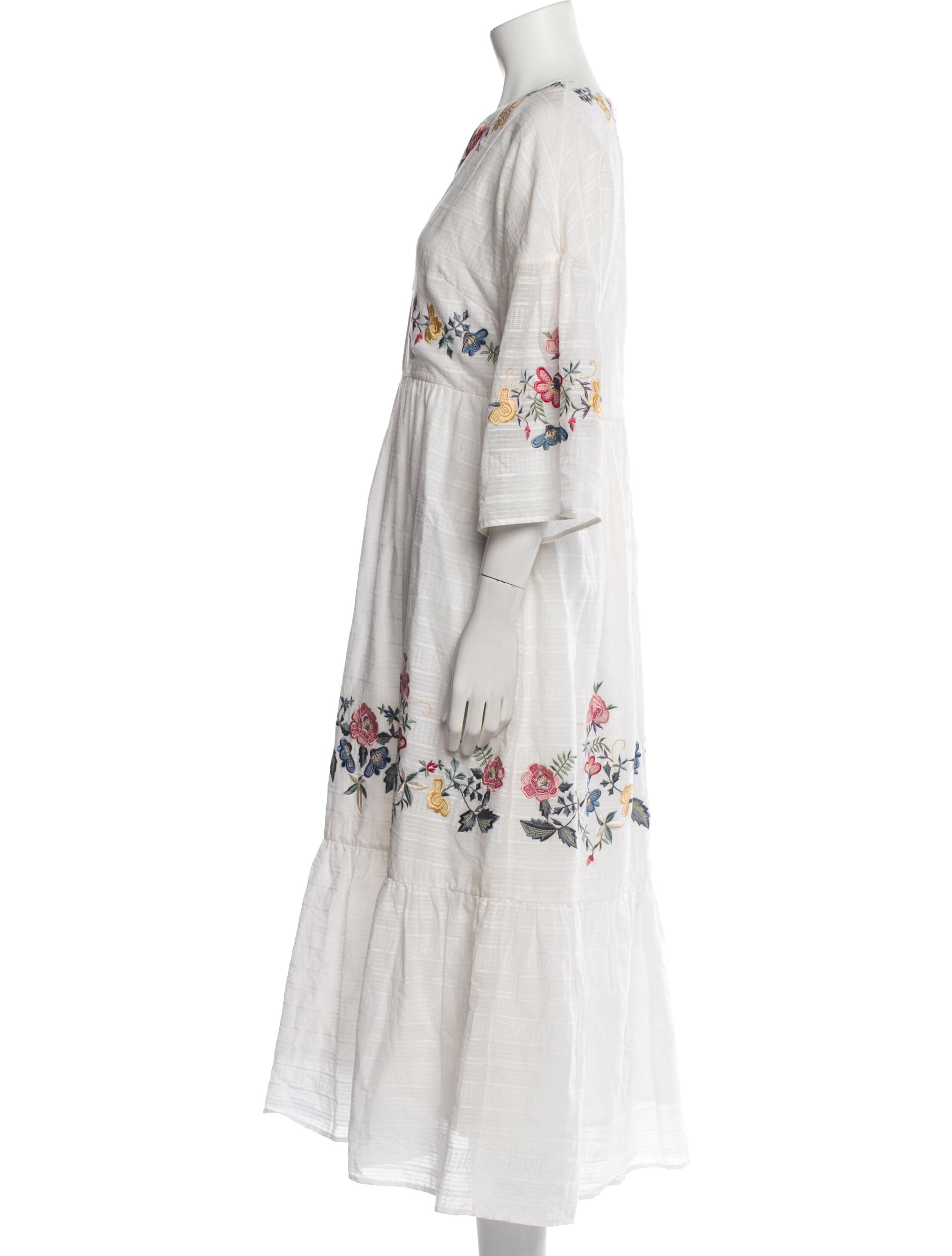 Vilshenko Floral Print Long Dress