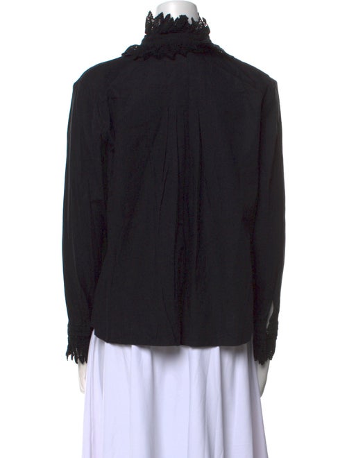 Vilshenko Mock Neck Long Sleeve Blouse