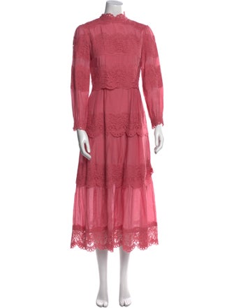 Vilshenko Mock Neck Long Dress