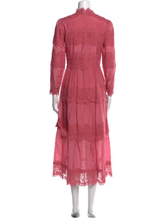 Vilshenko Mock Neck Long Dress