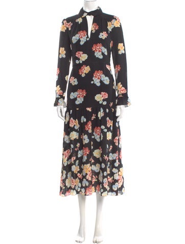 Pre-owned Vilshenko Silk Long Dress In Multicolor