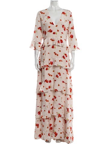 Pre-owned Vilshenko Silk Long Dress W/ Tags In Pink