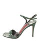 Valentino Couture Python Animal Print Slingback Sandals