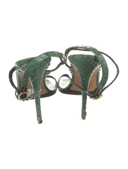 Valentino Couture Python Animal Print Slingback Sandals