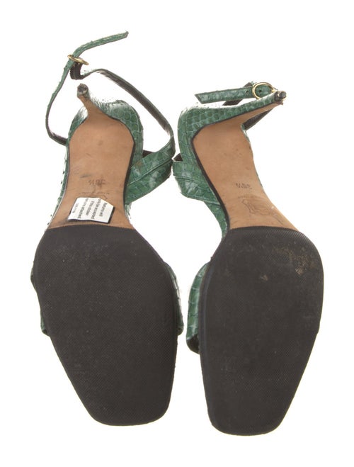 Valentino Couture Python Animal Print Slingback Sandals