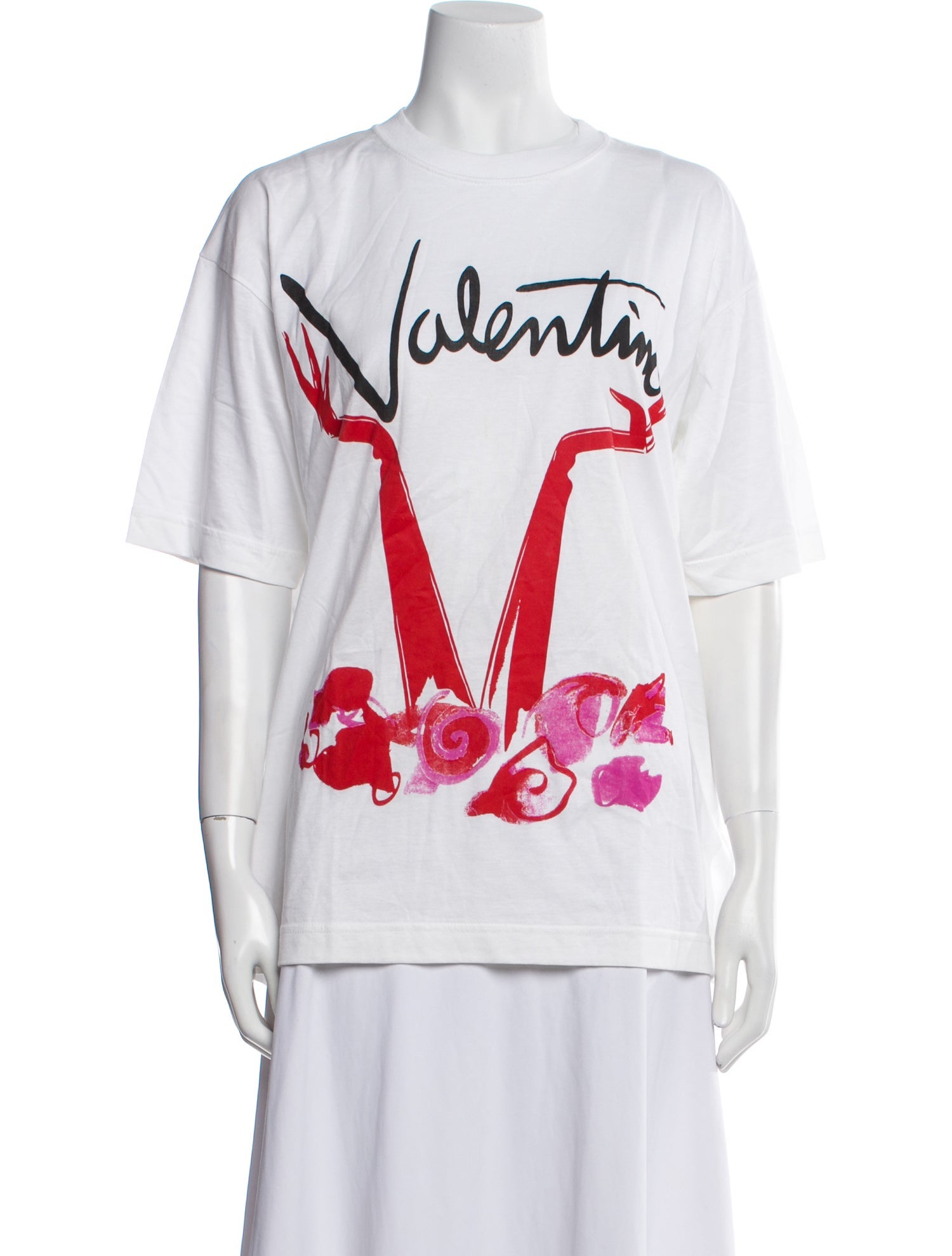 Valentino Couture Graphic Print Crew Neck T-Shirt