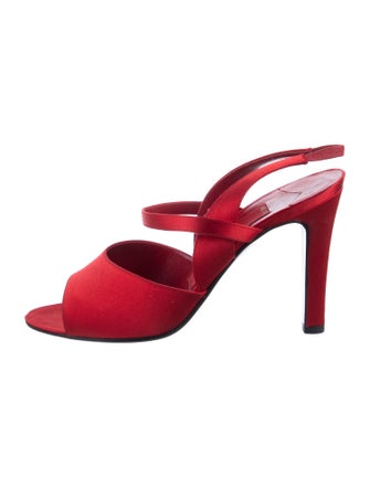 Valentino Couture Satin Slingback Sandals