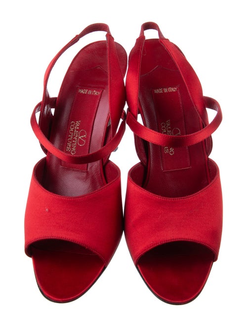Valentino Couture Satin Slingback Sandals