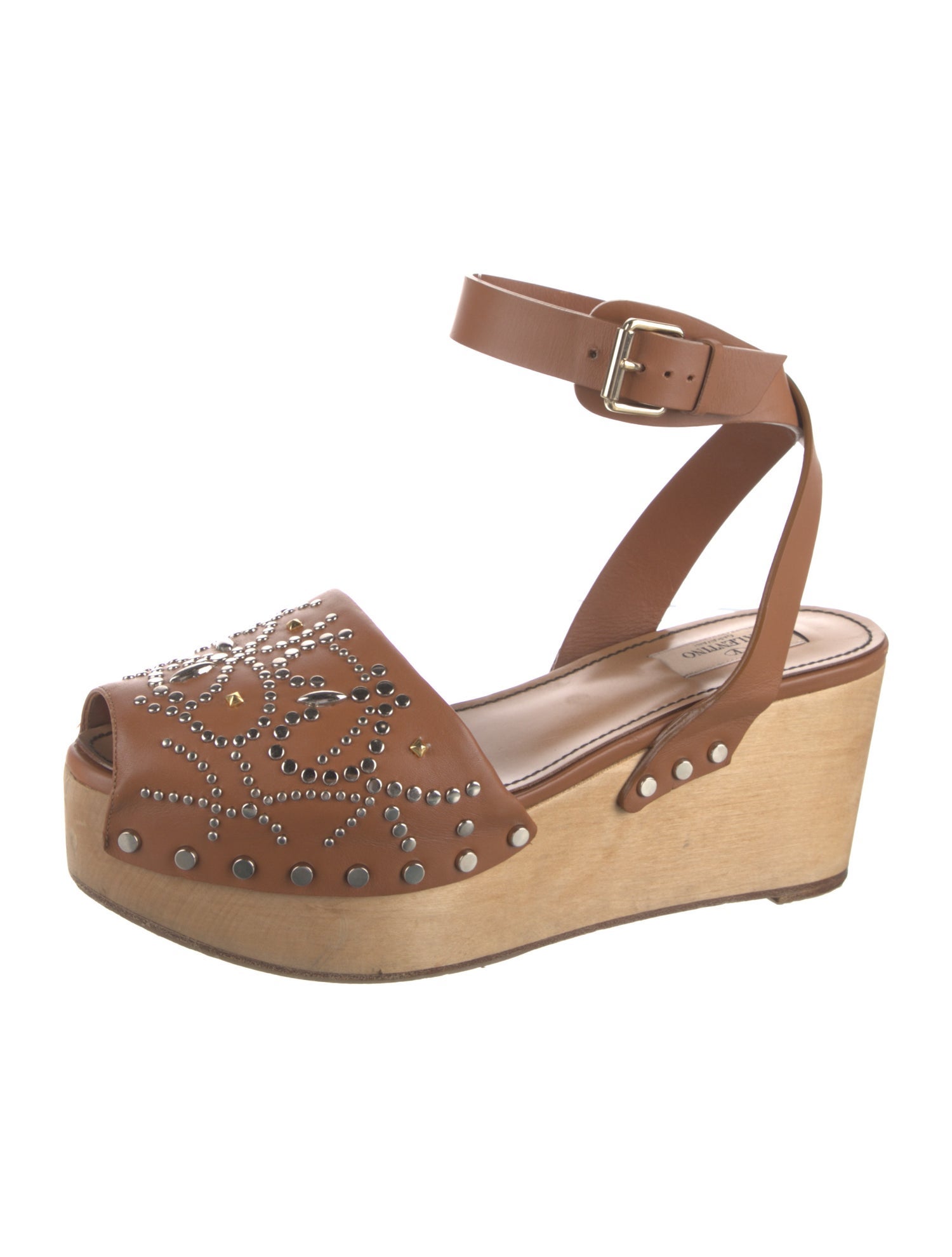 Valentino Couture Leather Studded Accents Slingback Pumps