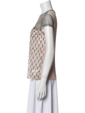 Valentino Couture Printed Crew Neck Blouse