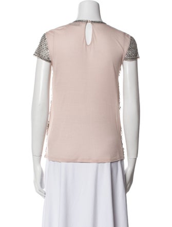 Valentino Couture Printed Crew Neck Blouse