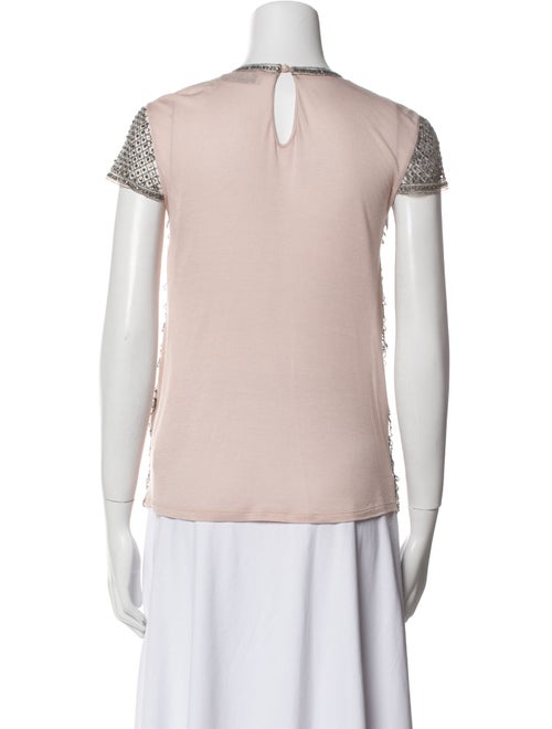 Valentino Couture Printed Crew Neck Blouse