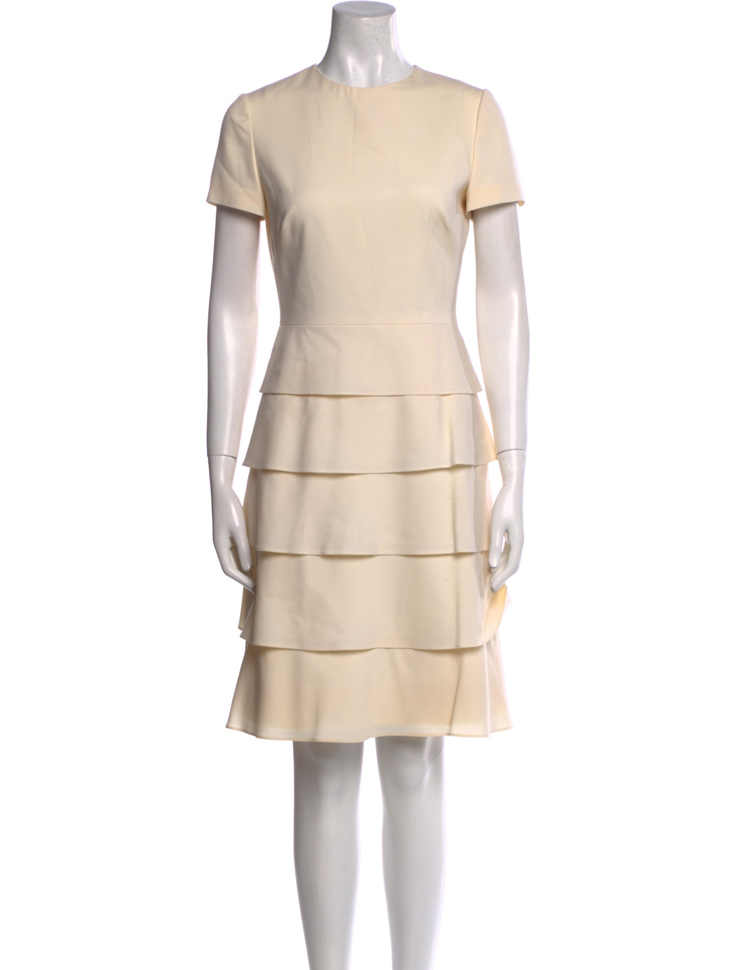 Valentino Couture Virgin Wool Knee-Length Dress
