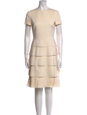 Valentino Couture Virgin Wool Knee-Length Dress
