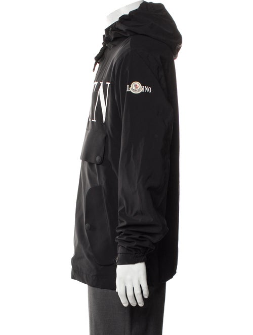 Valentino x Moncler Anorak Graphic Print Puffer Coat