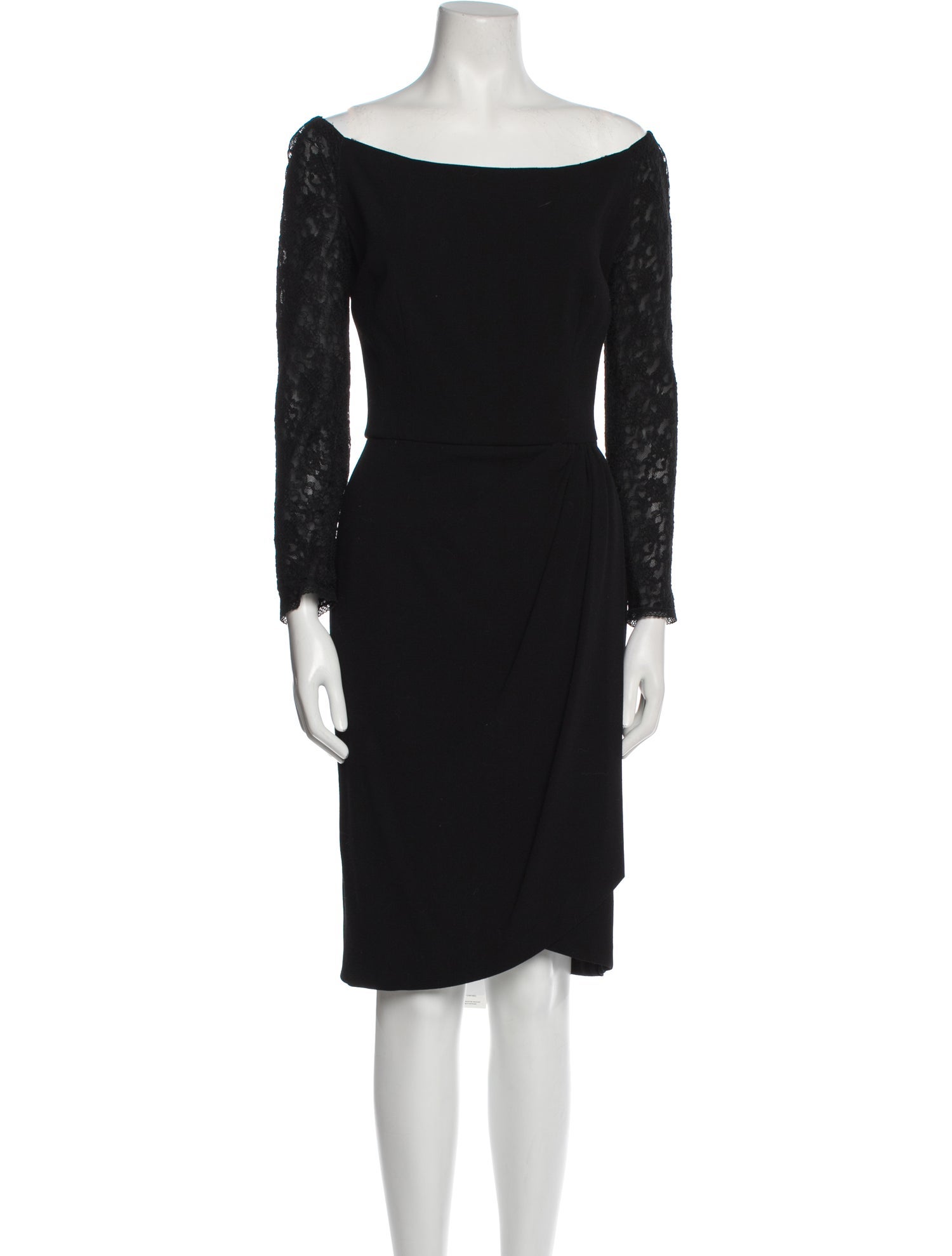 Valentino Night Bateau Neckline Knee-Length Dress