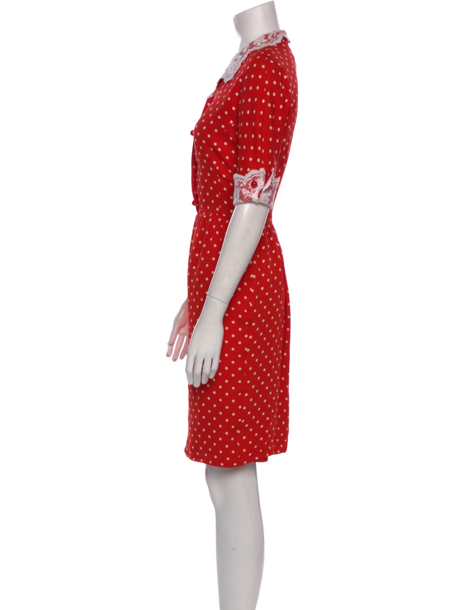Valentino Night Polka Dot Print Knee-Length Dress