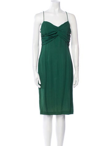 Valentino Night Dresses V-Neck Midi Length Dress M