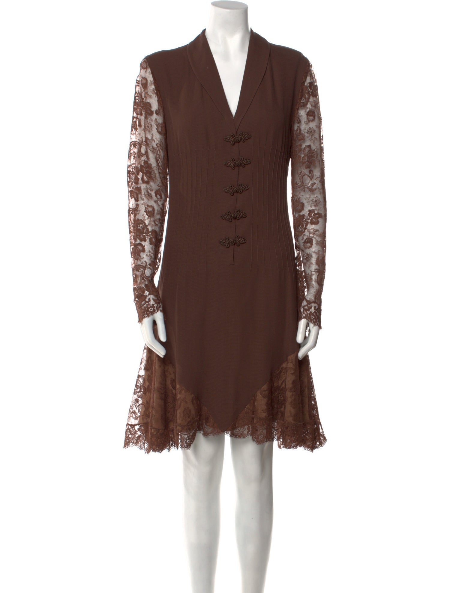 Valentino Night Lace Pattern Knee-Length Dress