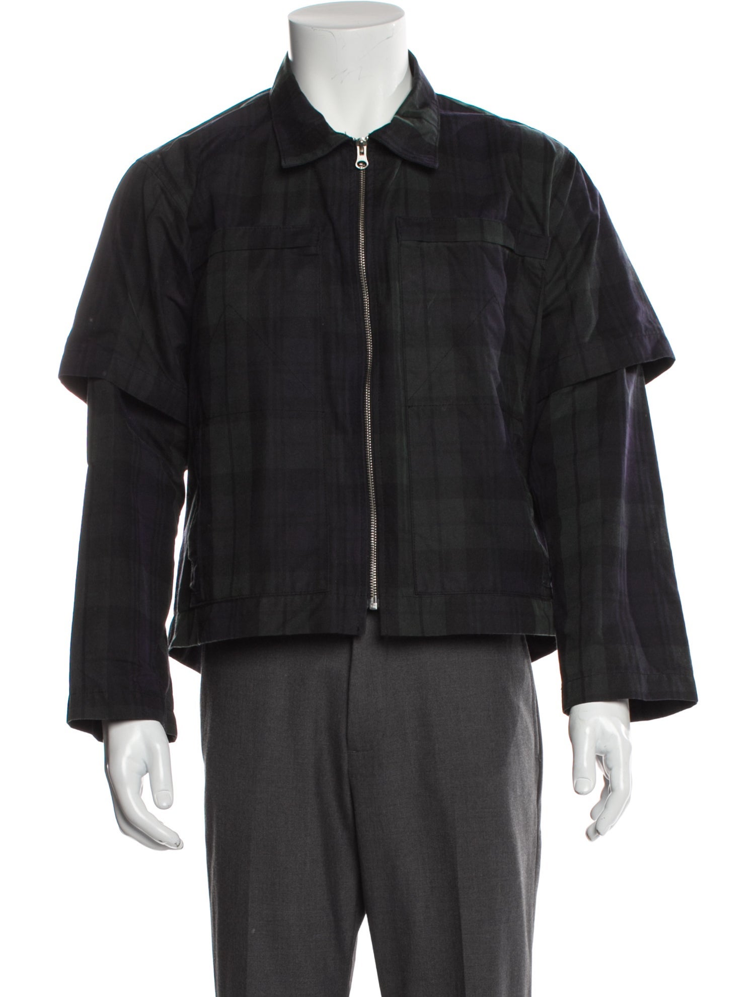 CARSON WACH Plaid Print Jacket