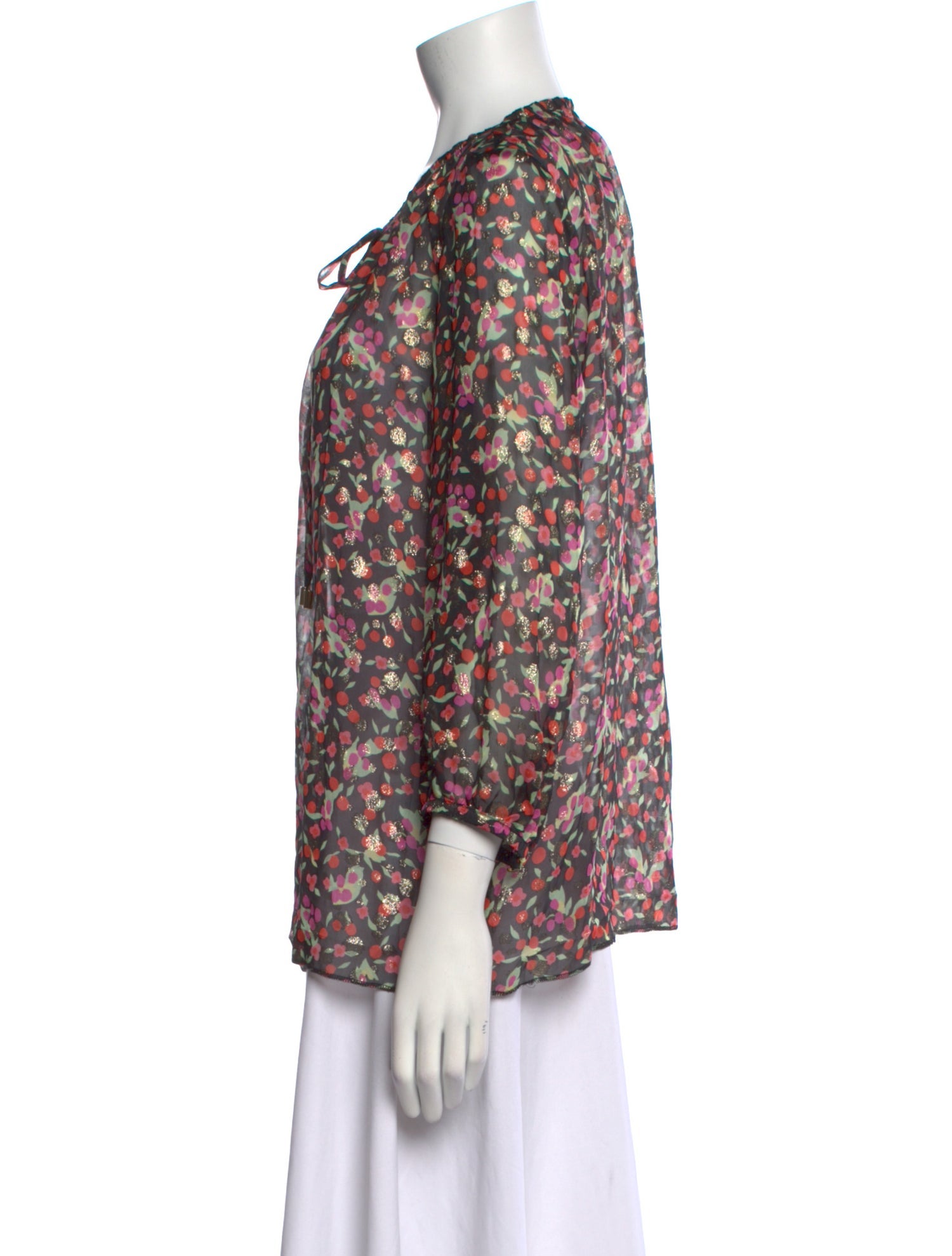 Vanessa Seward Silk Floral Print Blouse