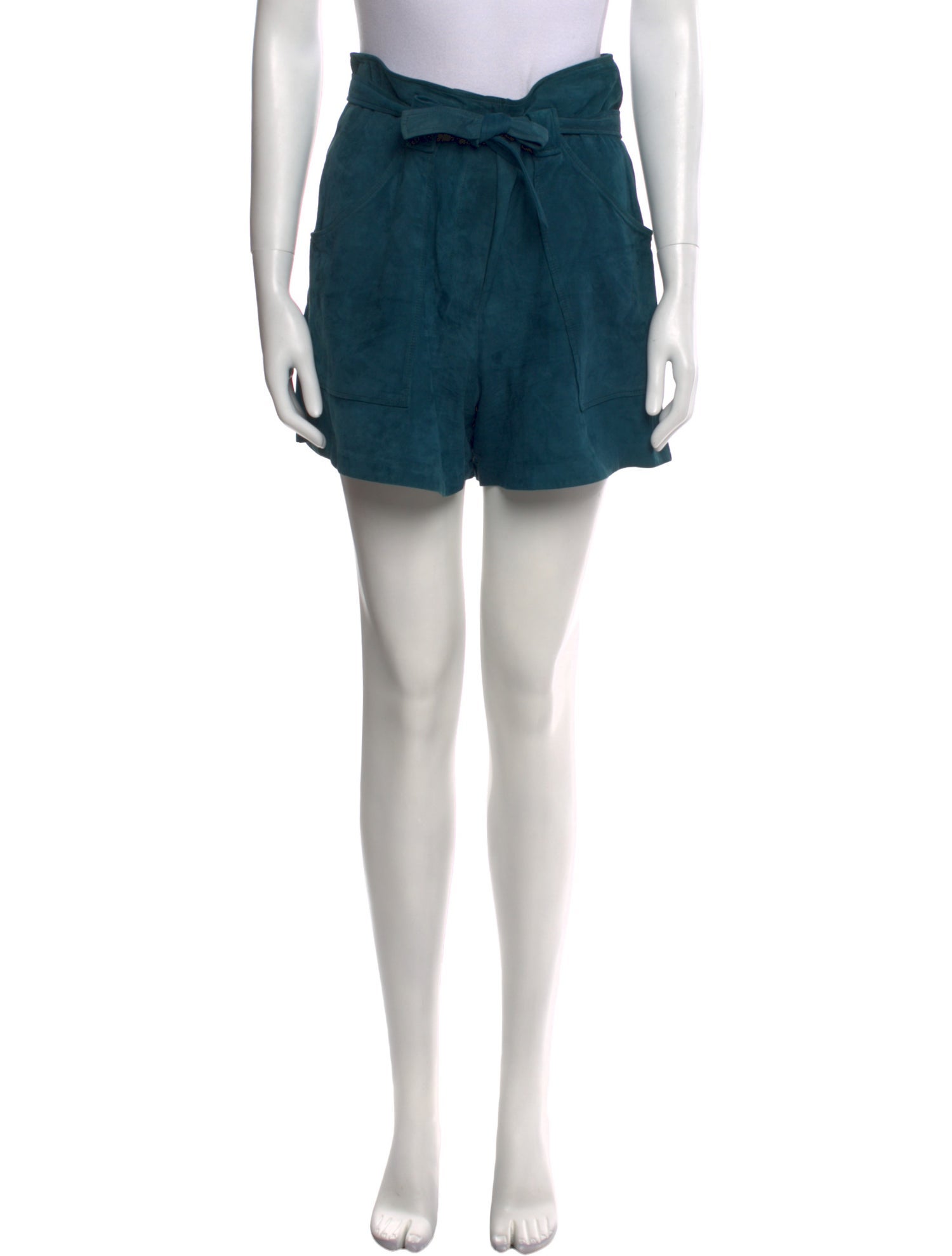 Vanessa Seward Lamb Leather Mini Shorts