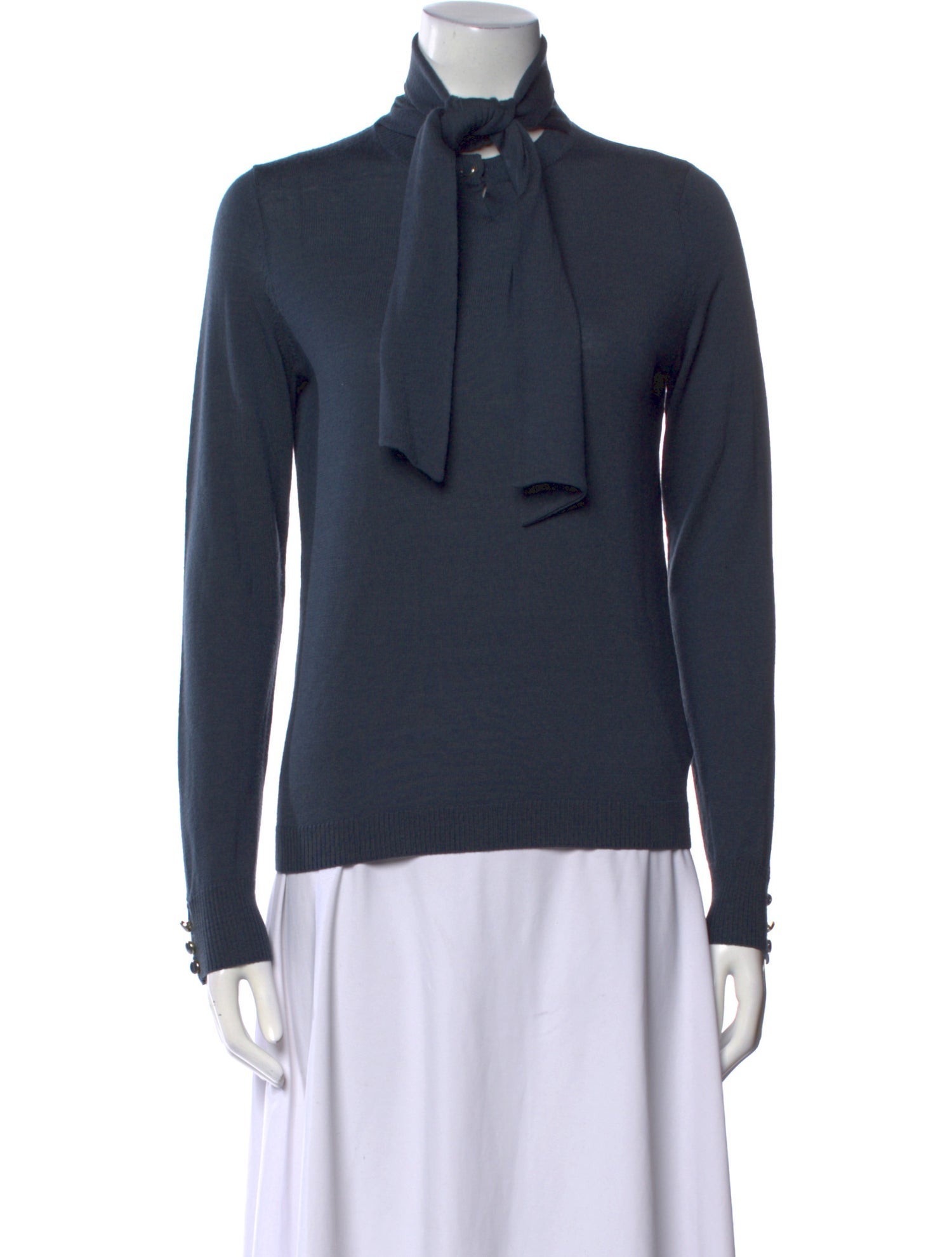 Vanessa Seward Merino Wool Mock Neck Sweater