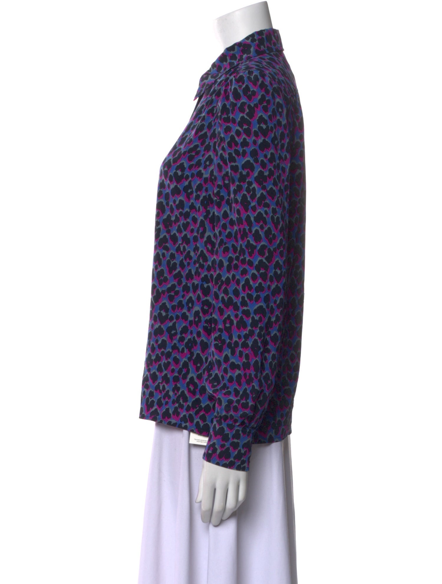 Vanessa Seward Silk Printed Button-Up Top