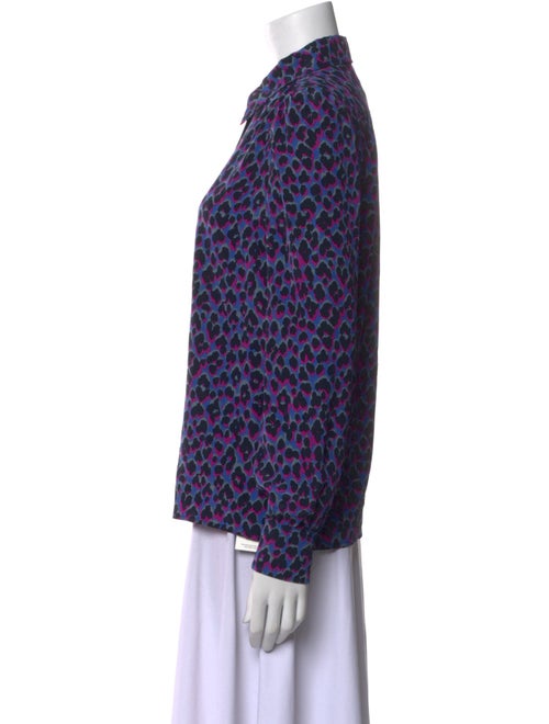 Vanessa Seward Silk Printed Button-Up Top