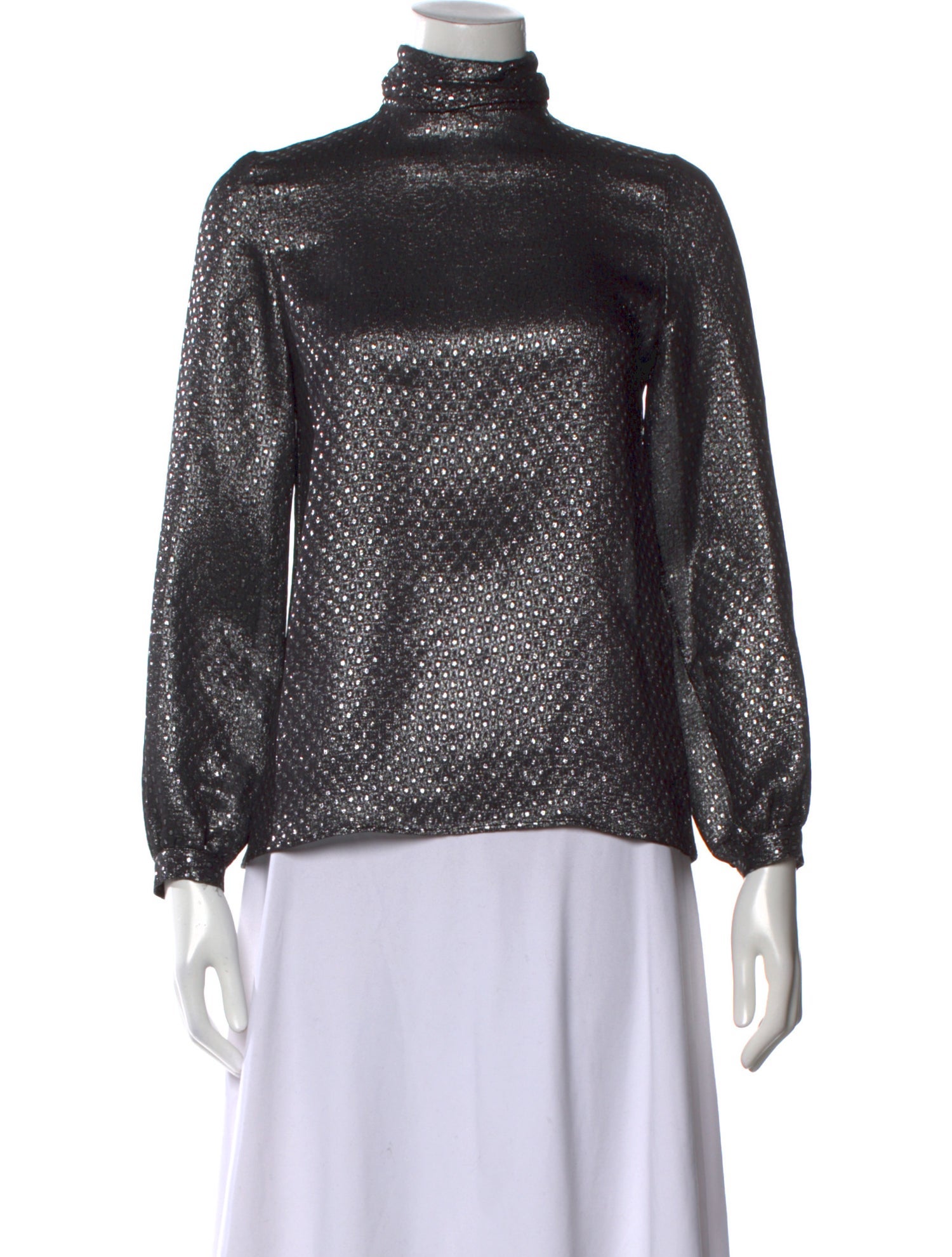 Vanessa Seward Silk Turtleneck Sweatshirt