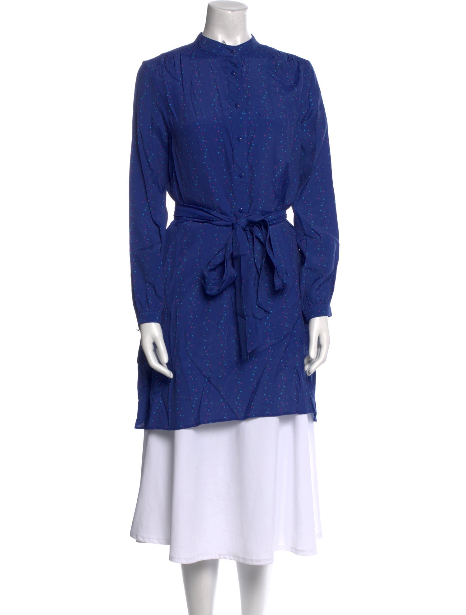 Vanessa Seward Printed Mock Neck Tunic