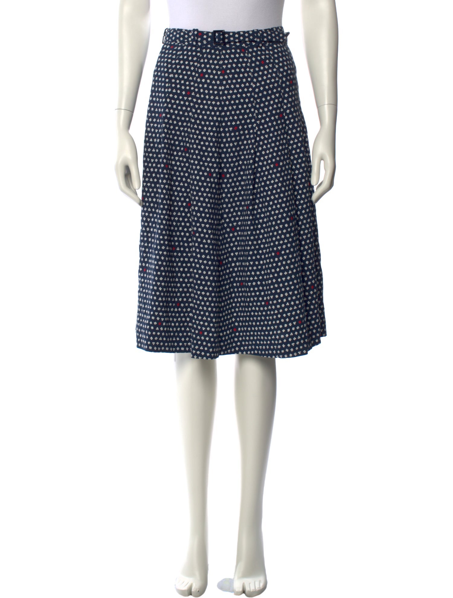 Vanessa Seward Silk Knee-Length Skirt