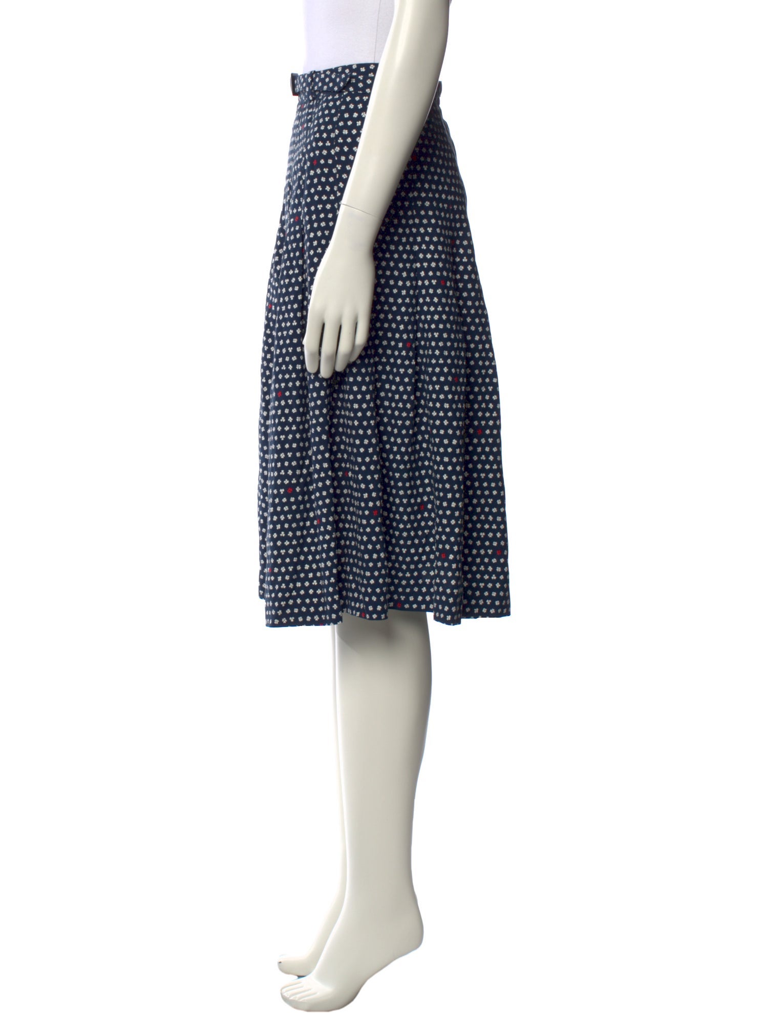 Vanessa Seward Silk Knee-Length Skirt