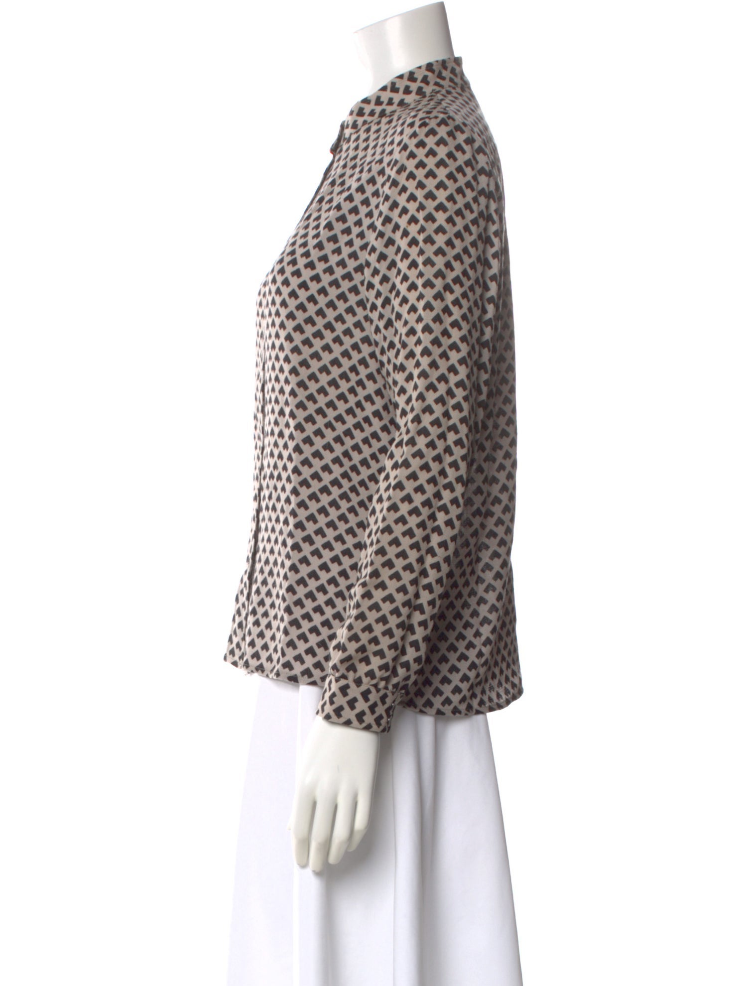 Vanessa Seward Wool Patterned Blouse