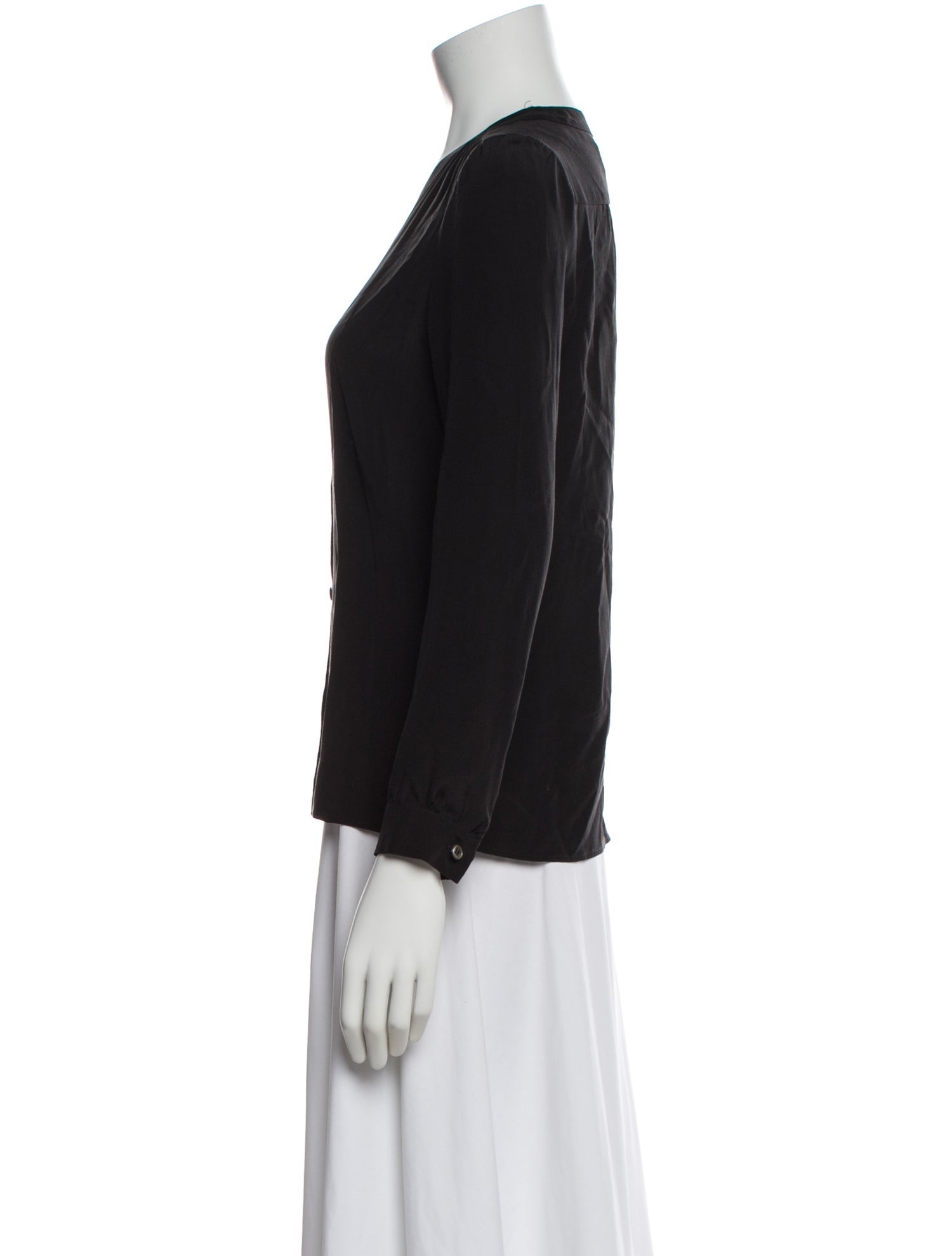 Vanessa Seward Silk V-Neck Blouse