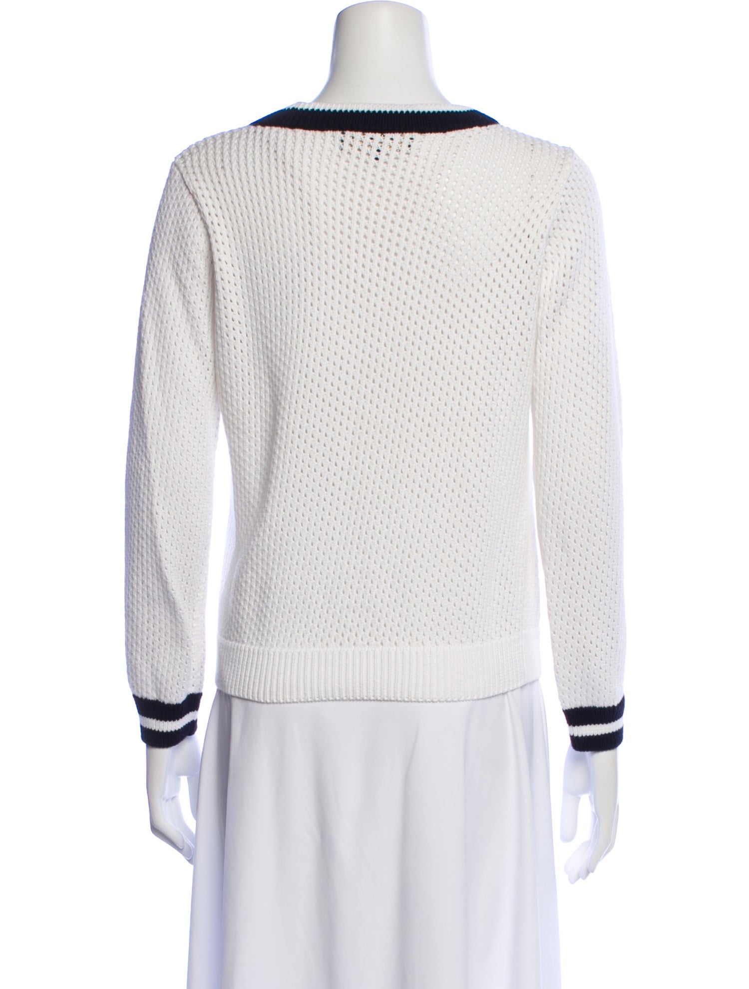 Vanessa Seward Striped Mock Neck Sweater