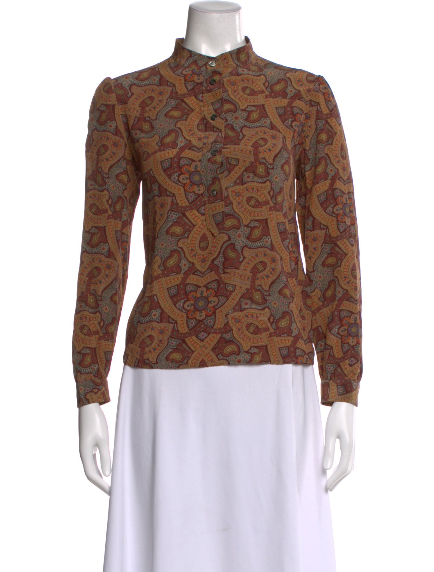 Vanessa Seward Silk Paisley Print Blouse