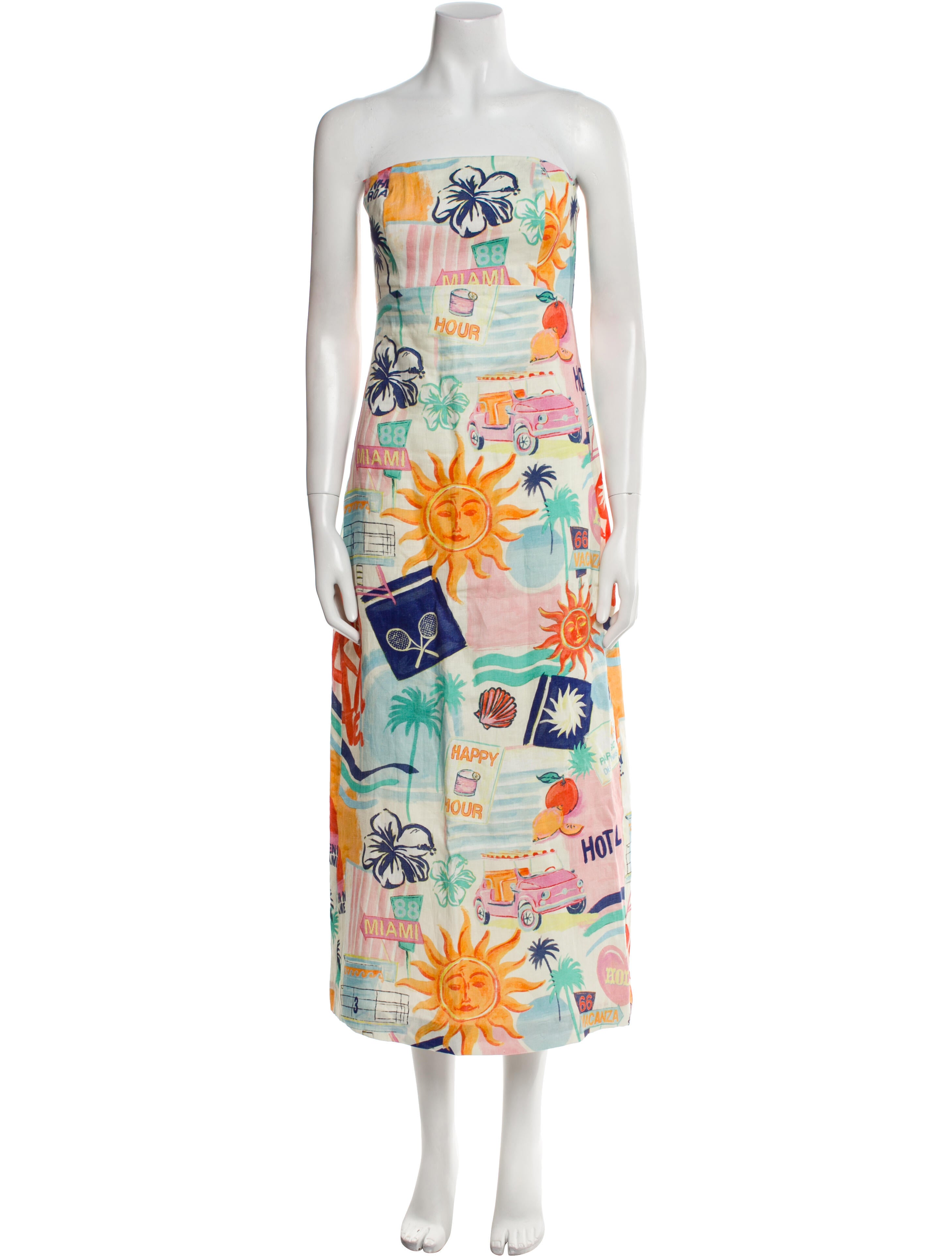 Roame Linen Midi Length Dress w/ Tags